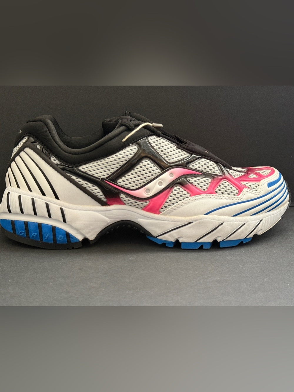 Saucony Originals Grid Web White Pink Blue S70466-4 Men Size 5 Women 6.5 NIB